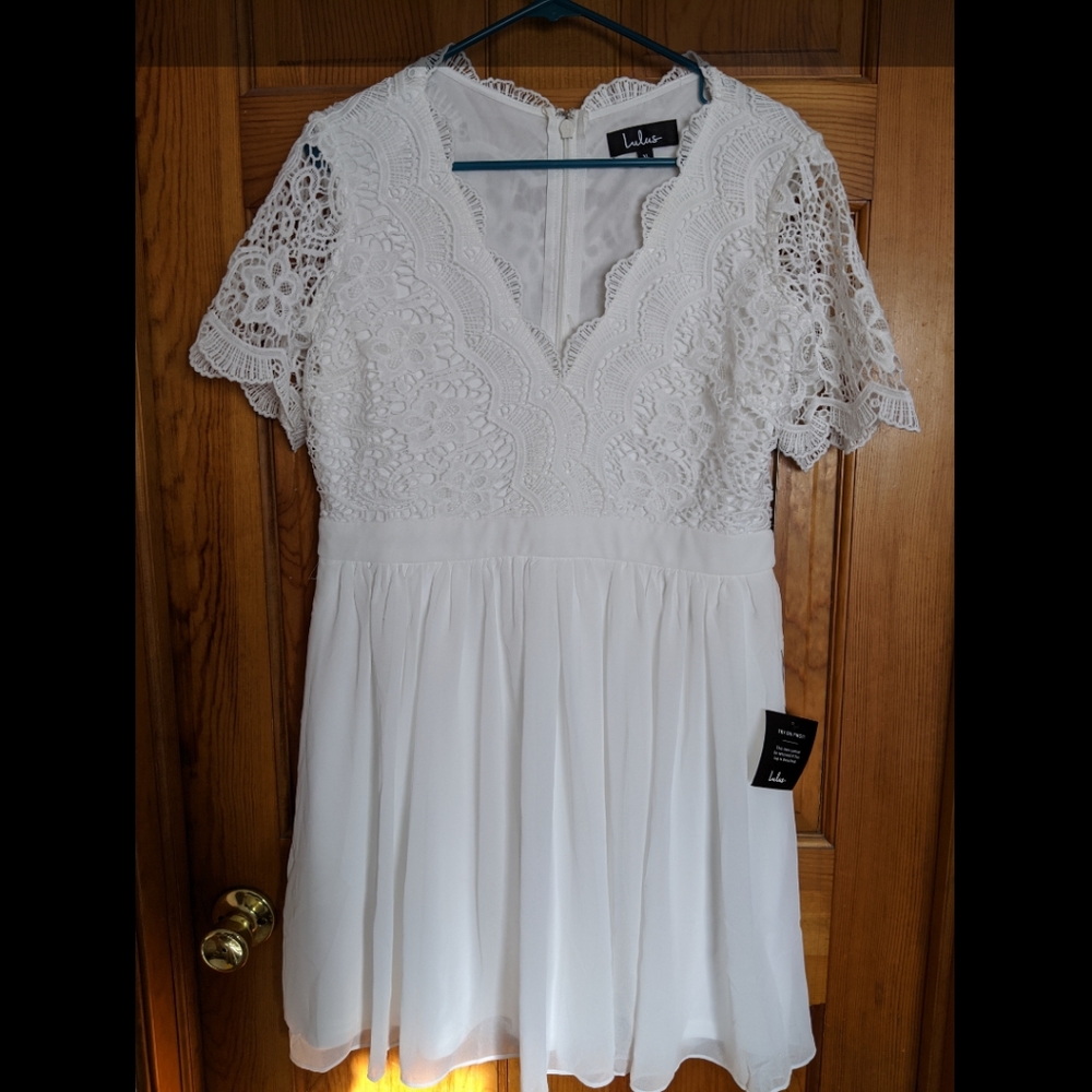 Lulu's Angel in Disguise Lace Skater Dress NWT